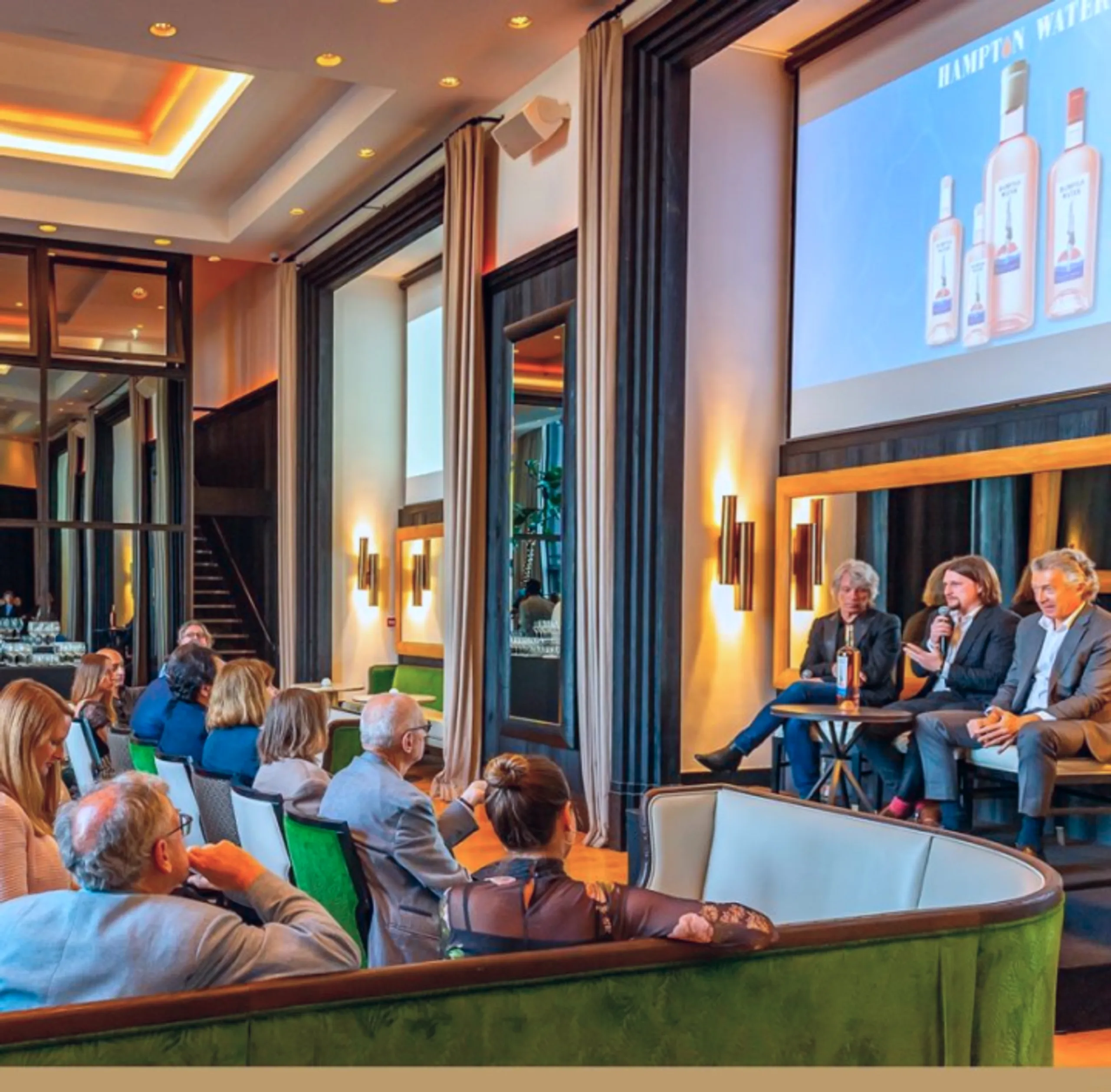 Soirée de lancement du rosé Hampton Water au Café de l’Homme